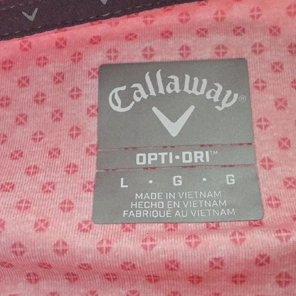 Callaway Golf Men's Pink Polo Shirt Size Large - Picture 8 of 9